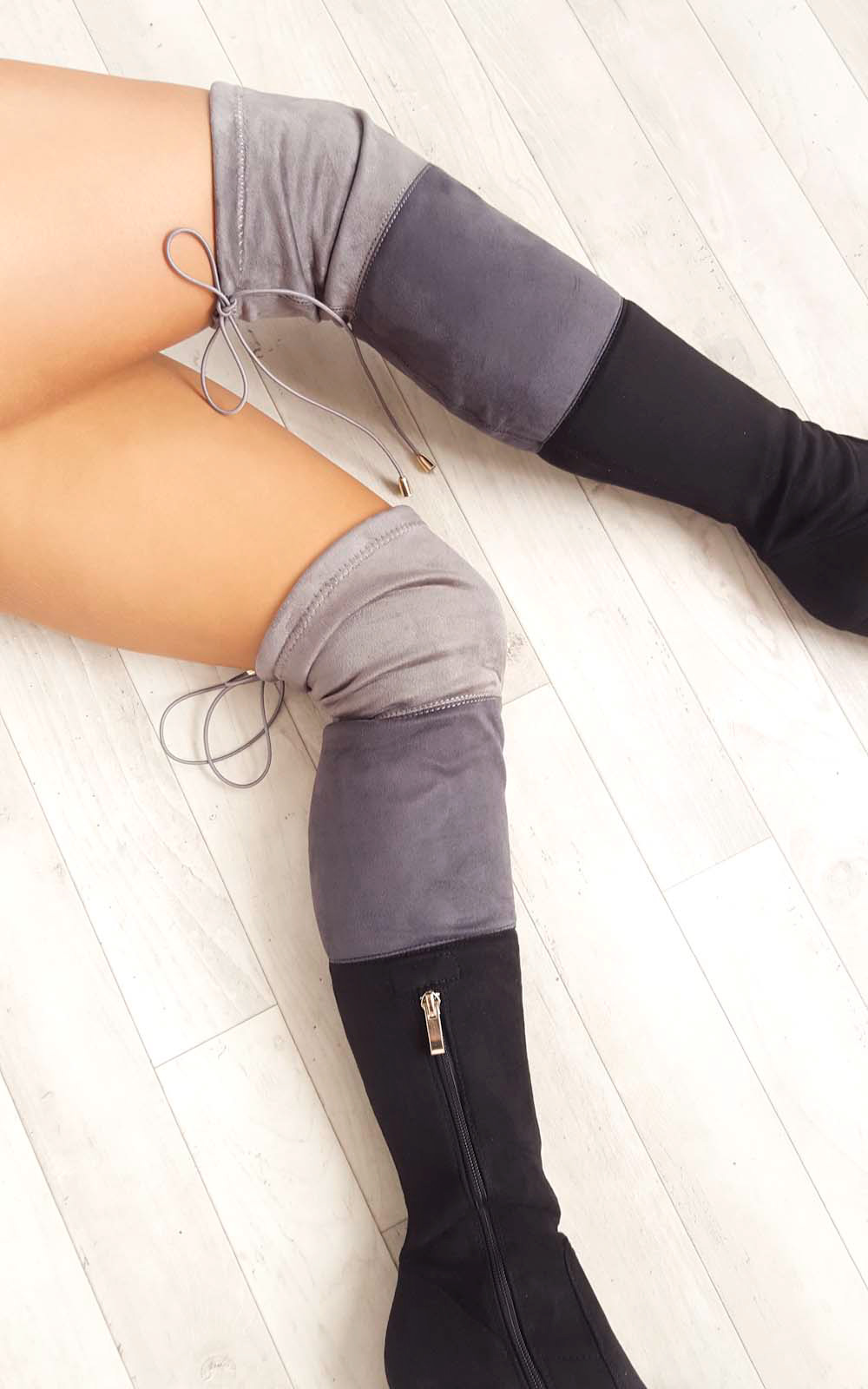 Keira Faux Suede Knee High Boots Thumbnail Keira Faux Suede Knee High Boots Thumbnail