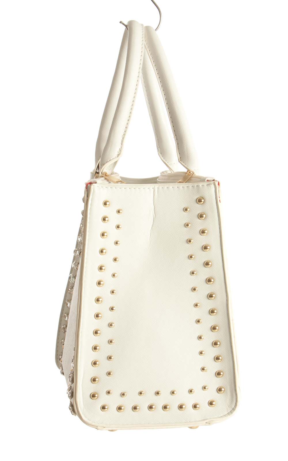 Evie Studded White Handbag Thumbnail