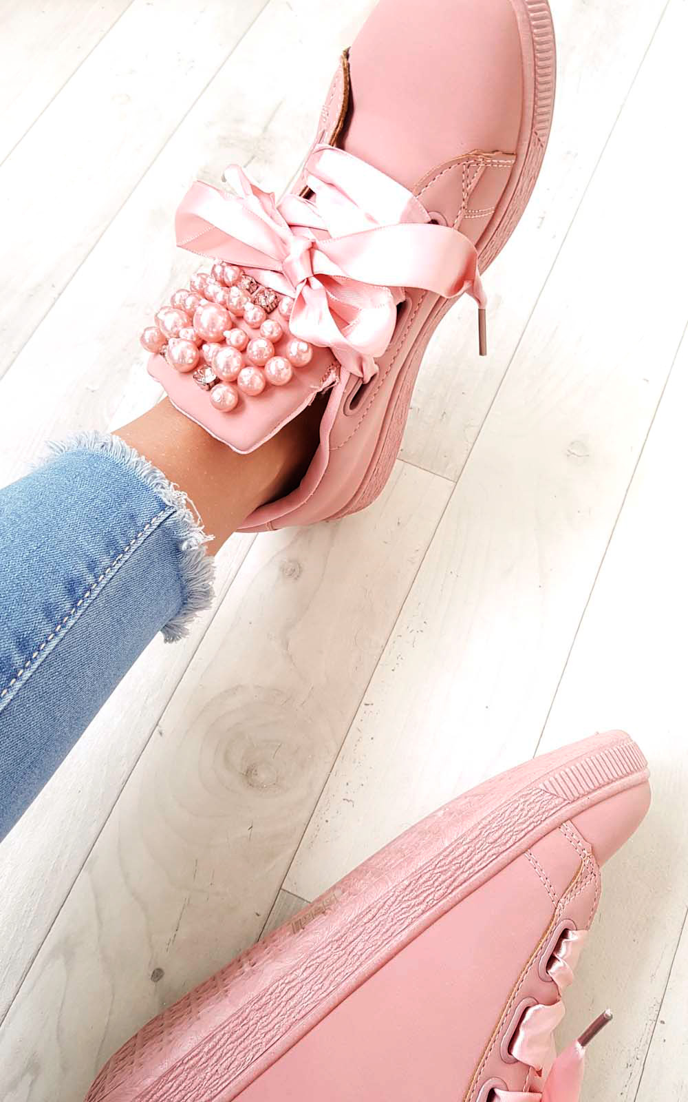 Ayla Embellished Faux Leather Trainers Thumbnail Ayla Embellished Faux Leather Trainers Thumbnail