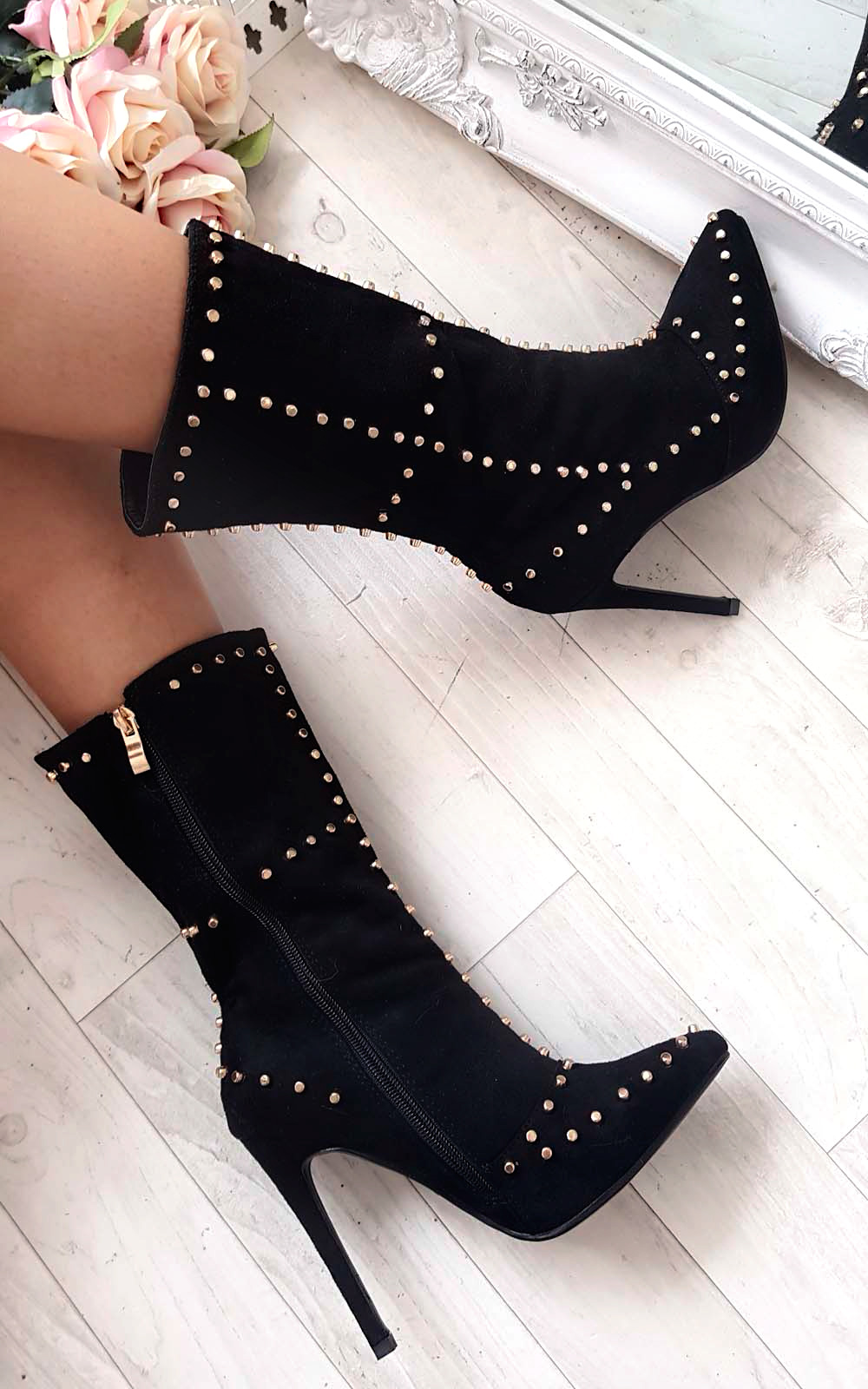 Saskia Studded Ankle Boots 