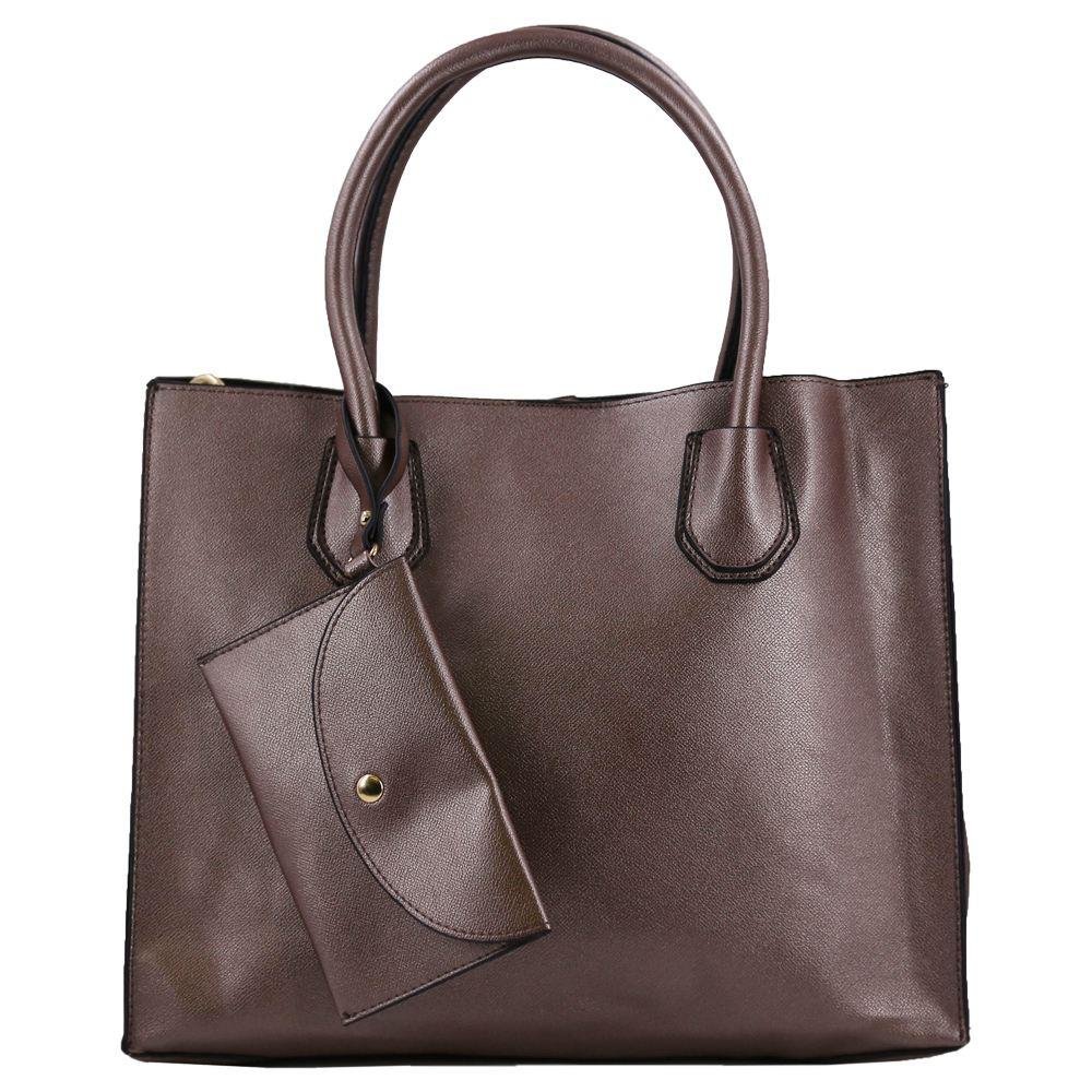 Effie Metallic Tote With Mini Purse Effie Metallic Tote With Mini Purse