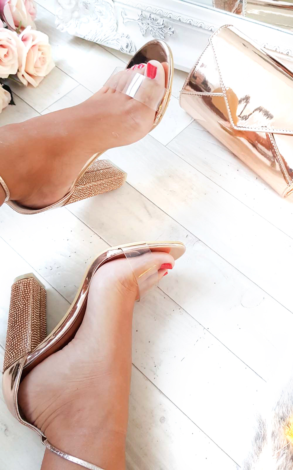 Hope Clear Strap Tie Up Diamante Heels Thumbnail Hope Clear Strap Tie Up Diamante Heels Thumbnail