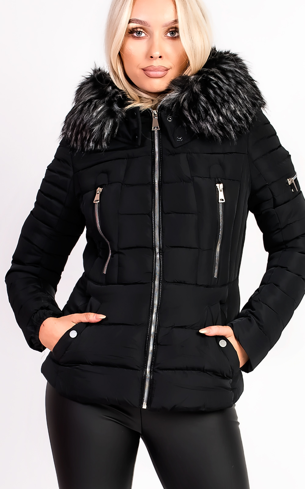 Carolina Padded Faux Fur Hooded Jacket Carolina Padded Faux Fur Hooded Jacket
