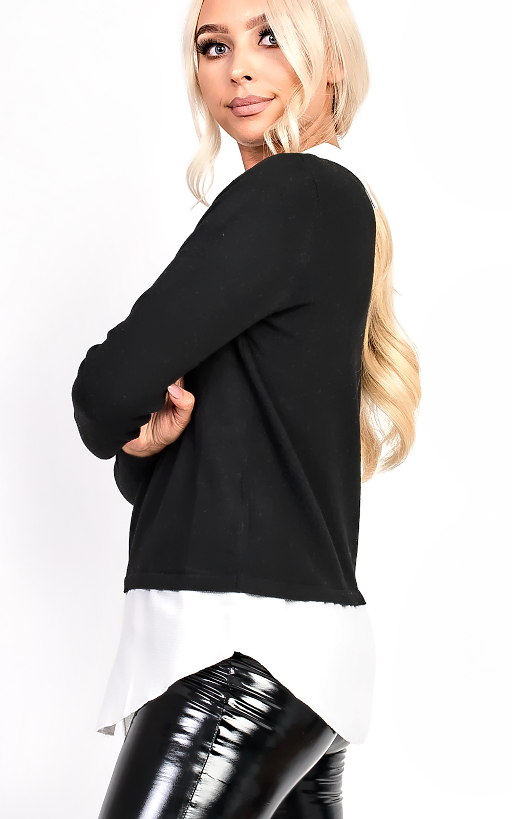 Lizzie Embellished Collar Shirt Jumper Thumbnail Lizzie Embellished Collar Shirt Jumper Thumbnail