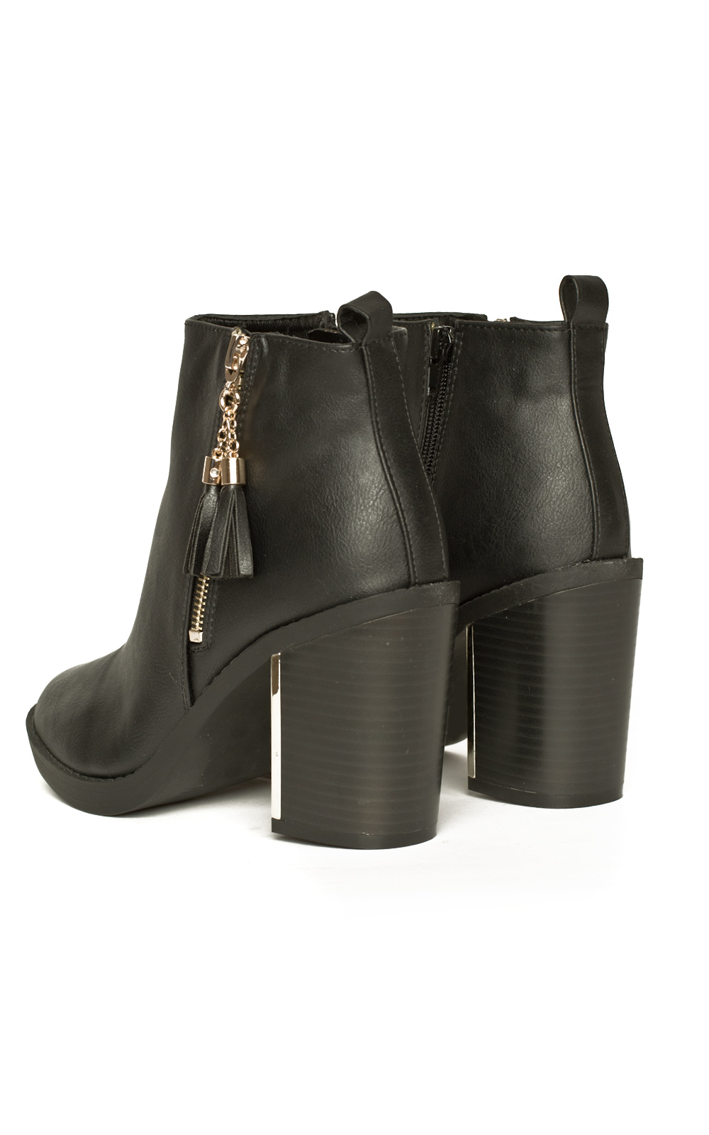 Freja Leather Style Heeled Boots Thumbnail