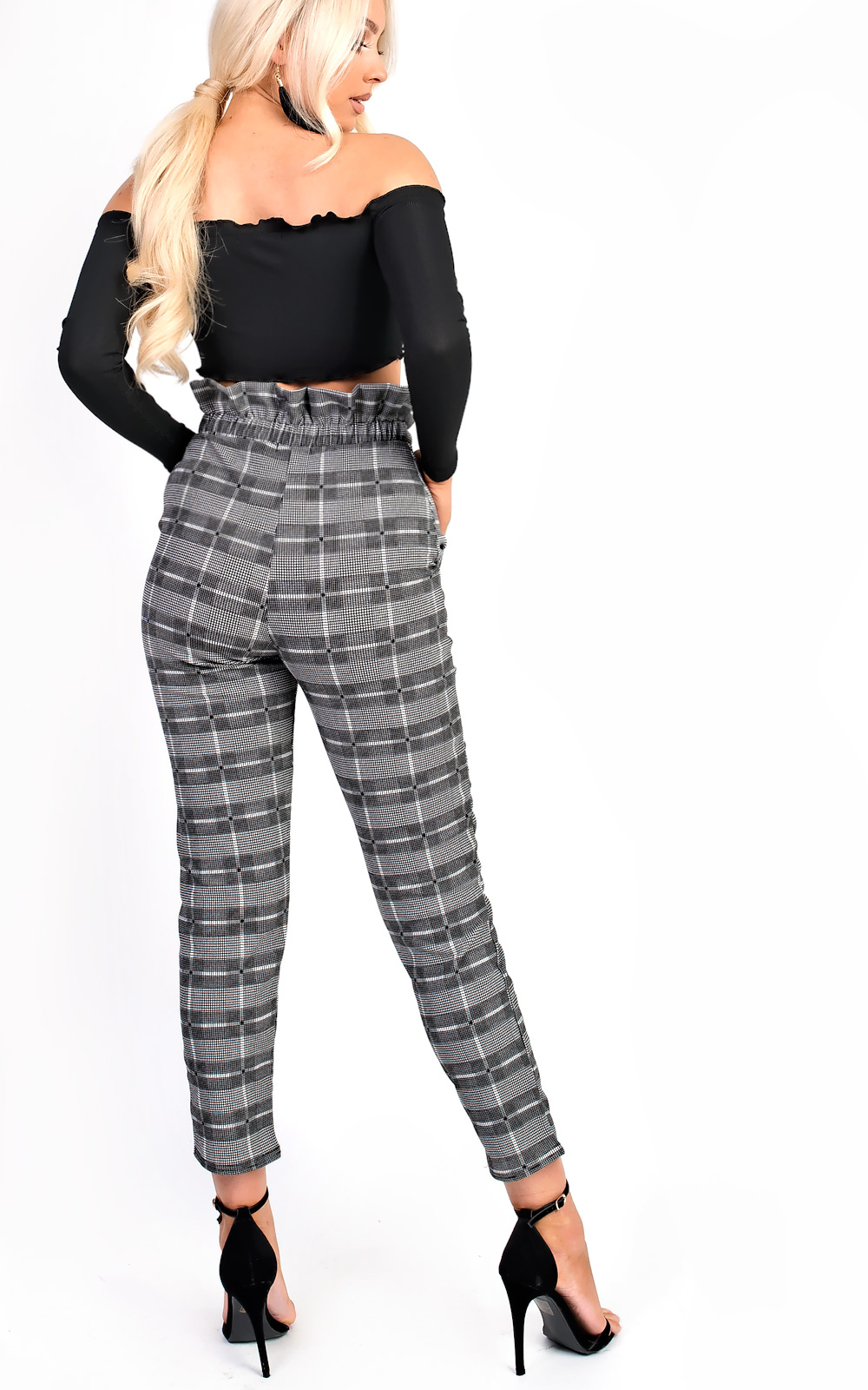 Callie High Waisted Tie Tailored Trousers Thumbnail