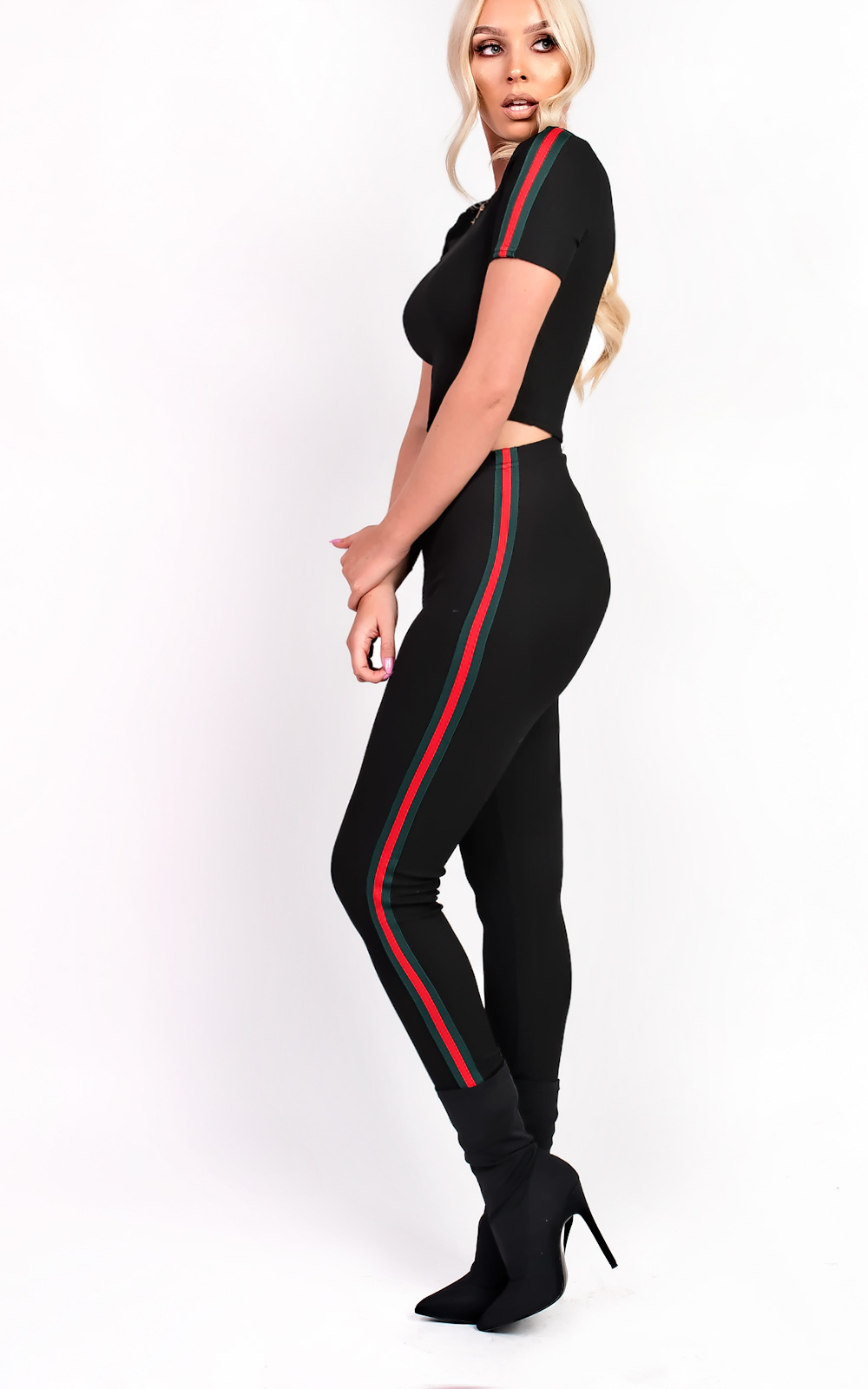 Talia Striped Stretch Ribbed Co-ord Thumbnail Talia Striped Stretch Ribbed Co-ord Thumbnail