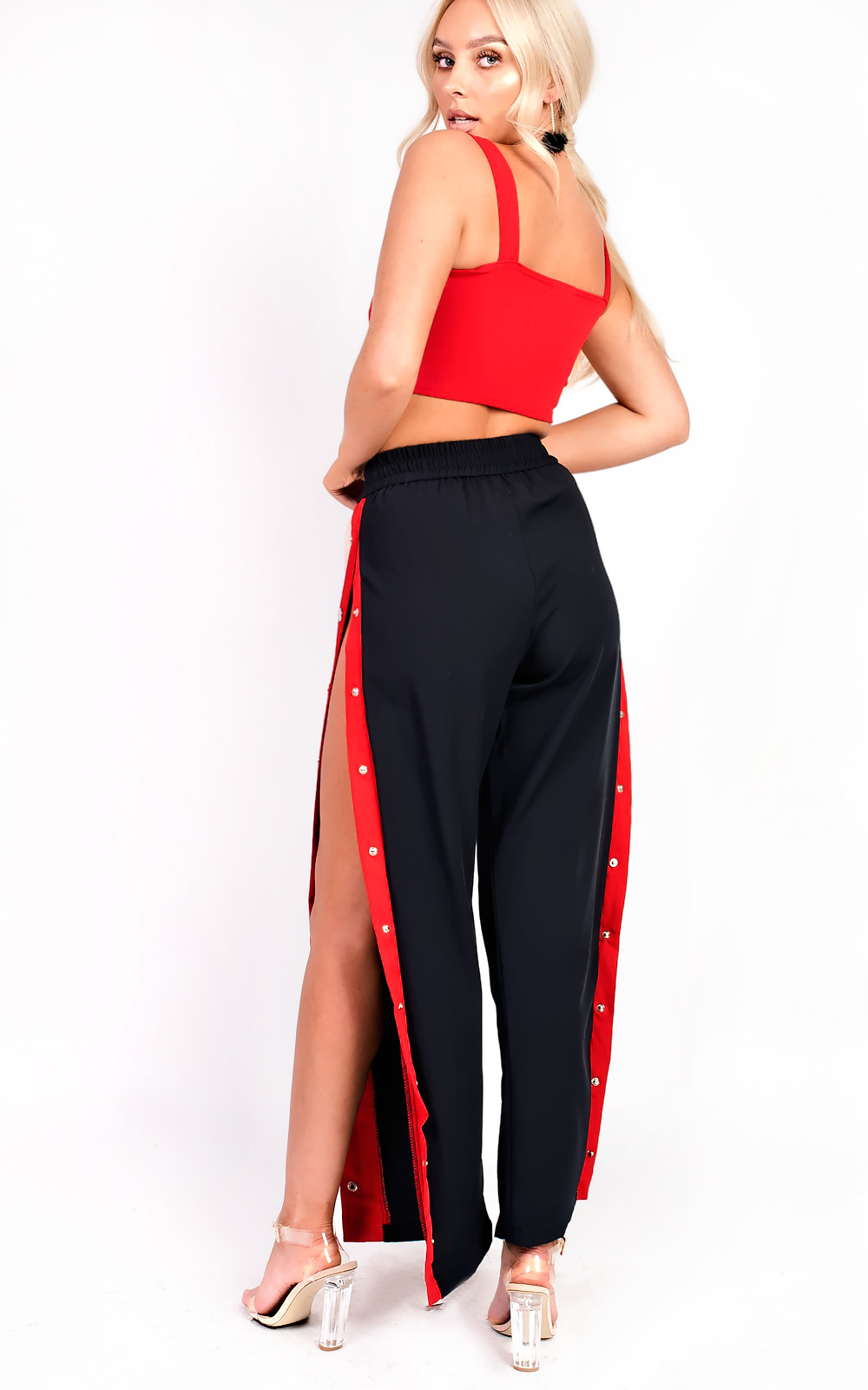 Erika Popper Legged Stripe Trousers Thumbnail Erika Popper Legged Stripe Trousers Thumbnail