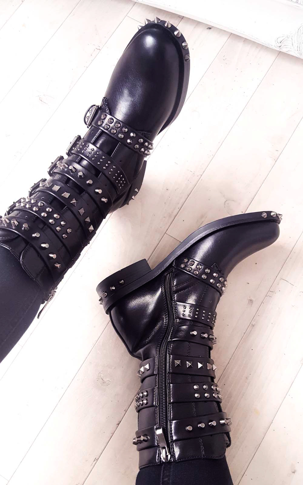 Carmen Buckle Studded Boots Thumbnail