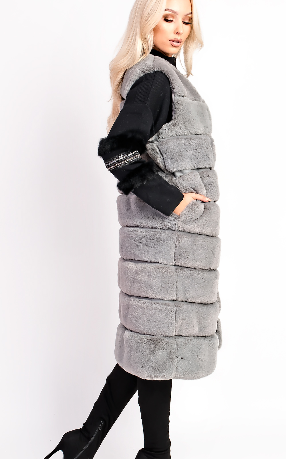 Cadie Faux Fur Waistcoat Thumbnail Cadie Faux Fur Waistcoat Thumbnail