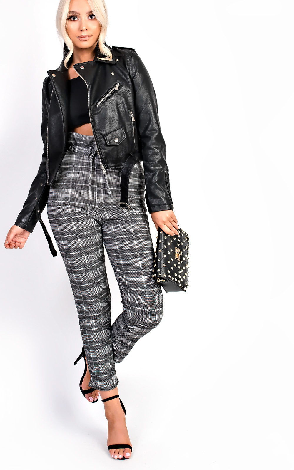 Callie High Waisted Tie Tailored Trousers Thumbnail