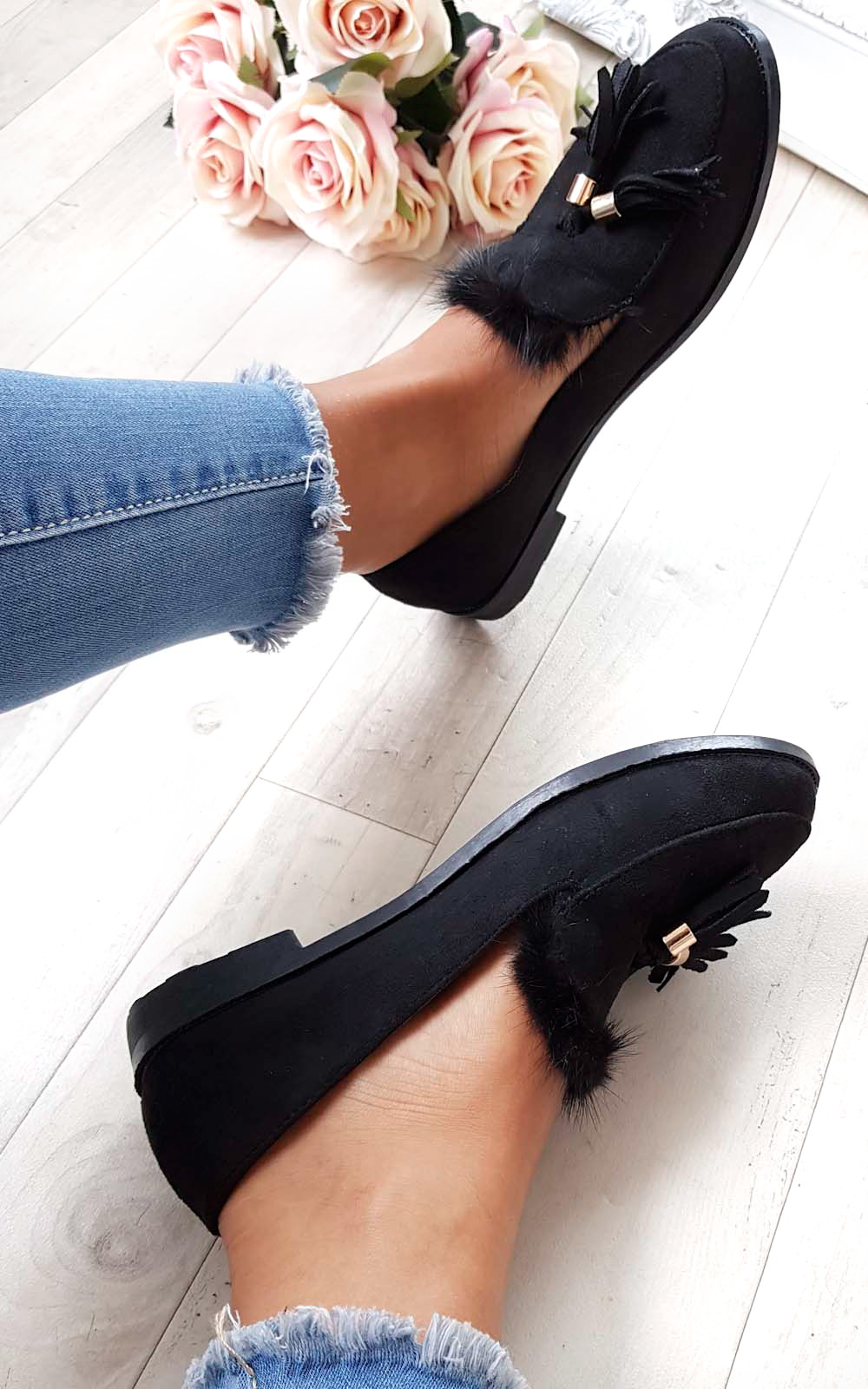 Ferla Faux Suede Fur Tassel Pumps Thumbnail Ferla Faux Suede Fur Tassel Pumps Thumbnail