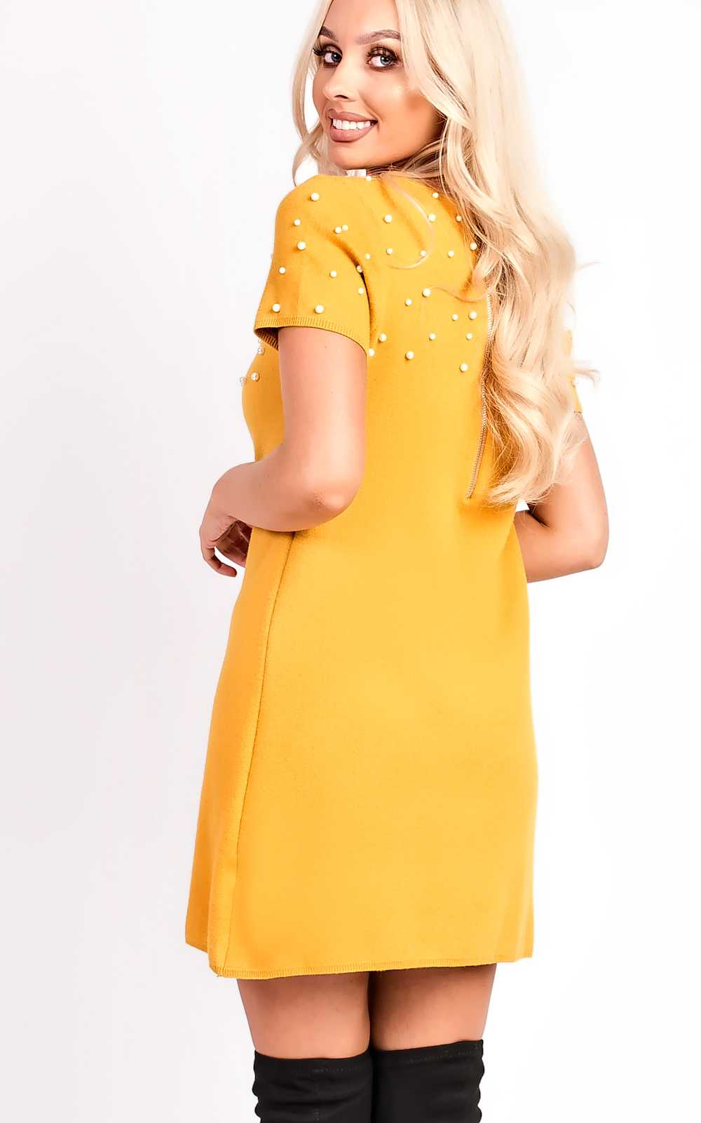 Emmi Short Sleeve Embellished Mini Dress Thumbnail Emmi Short Sleeve Embellished Mini Dress Thumbnail