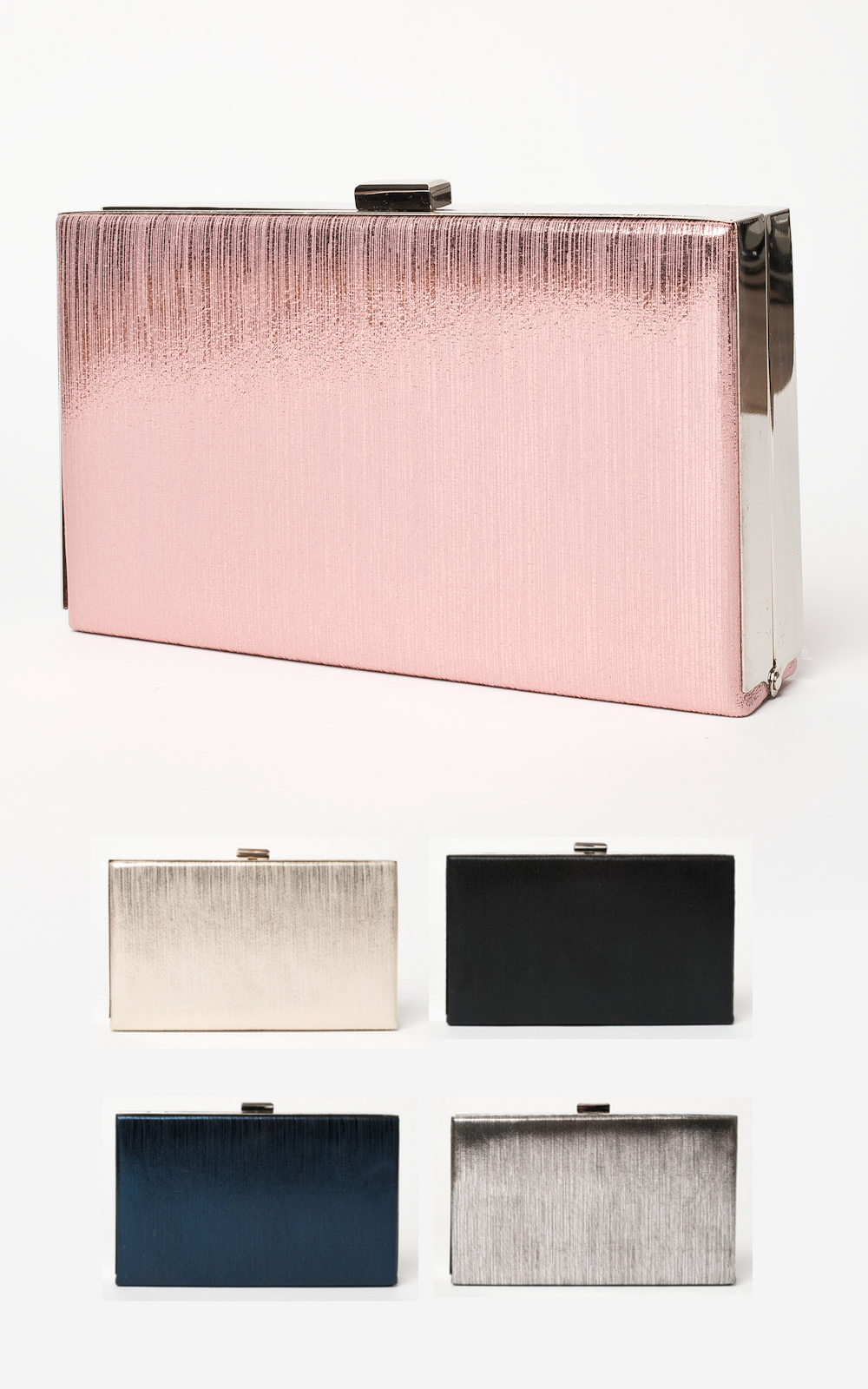 Liara Metallic Clutch Bag Thumbnail