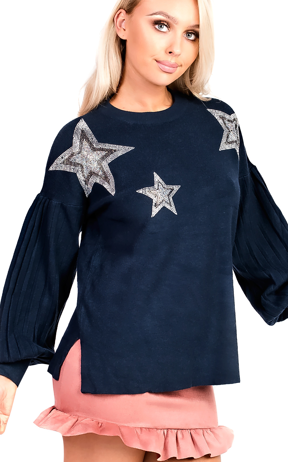 Cheryl Knitted Star Embellished Jumper 