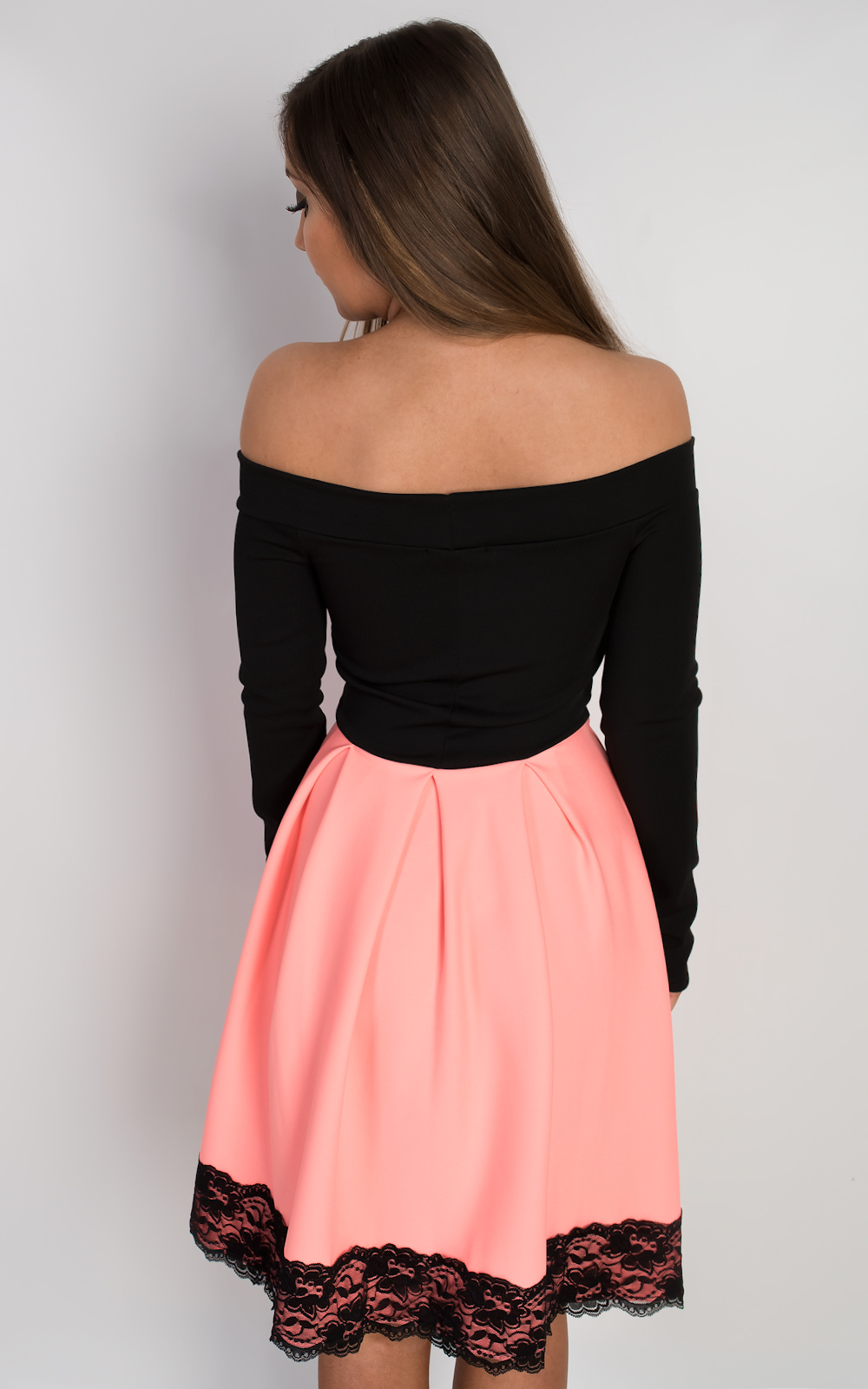 Caitlin Off Shoulder Skater Dress Thumbnail