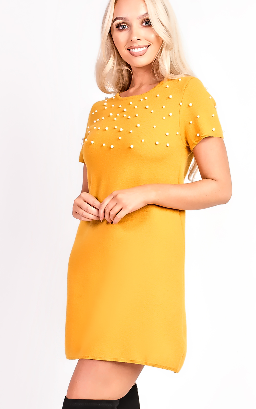 Emmi Short Sleeve Embellished Mini Dress Emmi Short Sleeve Embellished Mini Dress