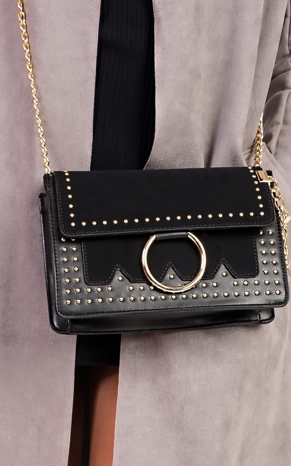 Brooke Gold Studded Shoulder Bag Thumbnail Brooke Gold Studded Shoulder Bag Thumbnail