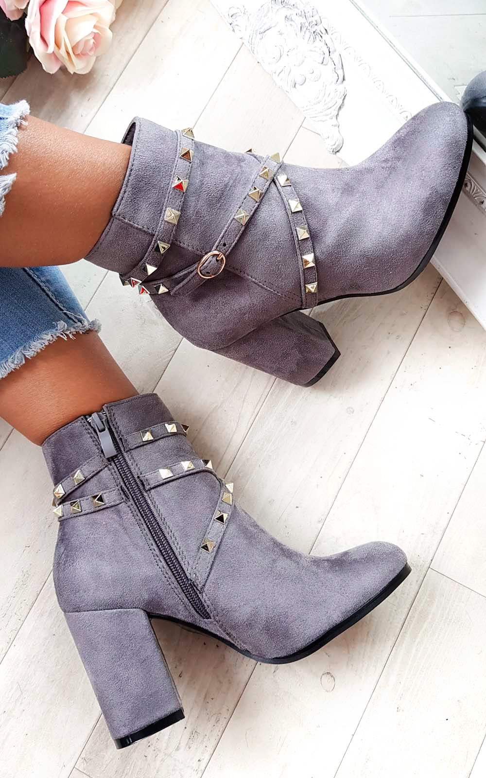 Mabel Studded Ankle Boots  Thumbnail