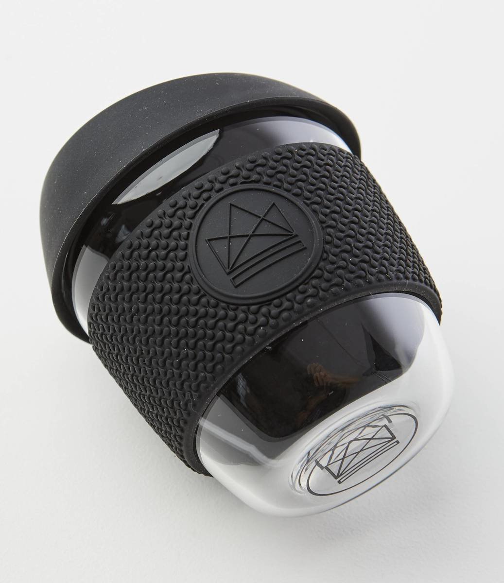 Neon Kactus Reusable Glass Coffee Cups 8oz - Rock Star Neon Kactus Reusable Glass Coffee Cups 8oz - Rock Star