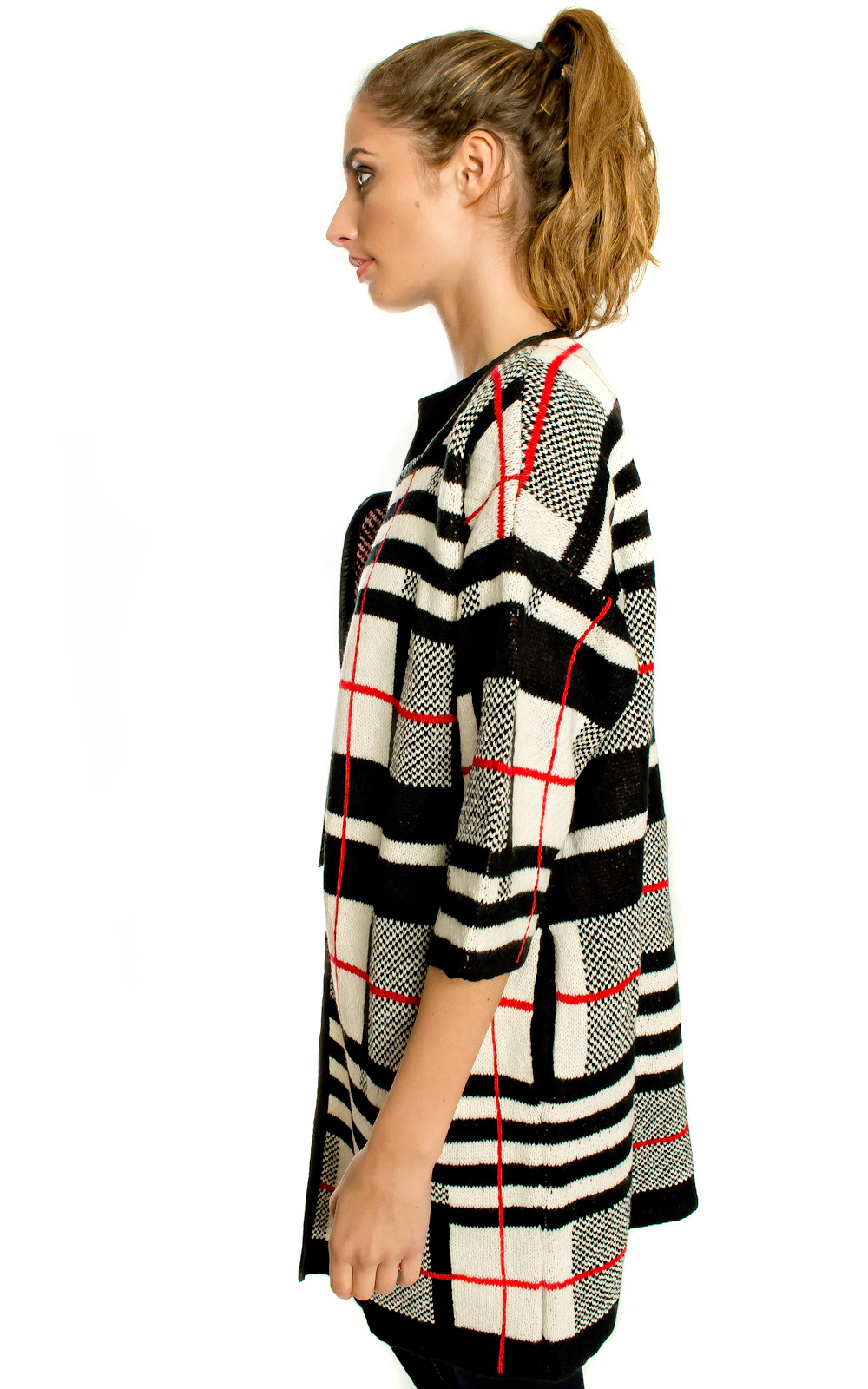 Cyndal Large Check Cardigan Thumbnail Cyndal Large Check Cardigan Thumbnail
