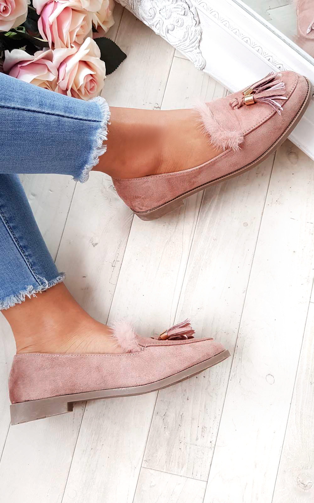 Ferla Faux Suede Fur Tassel Pumps Thumbnail Ferla Faux Suede Fur Tassel Pumps Thumbnail