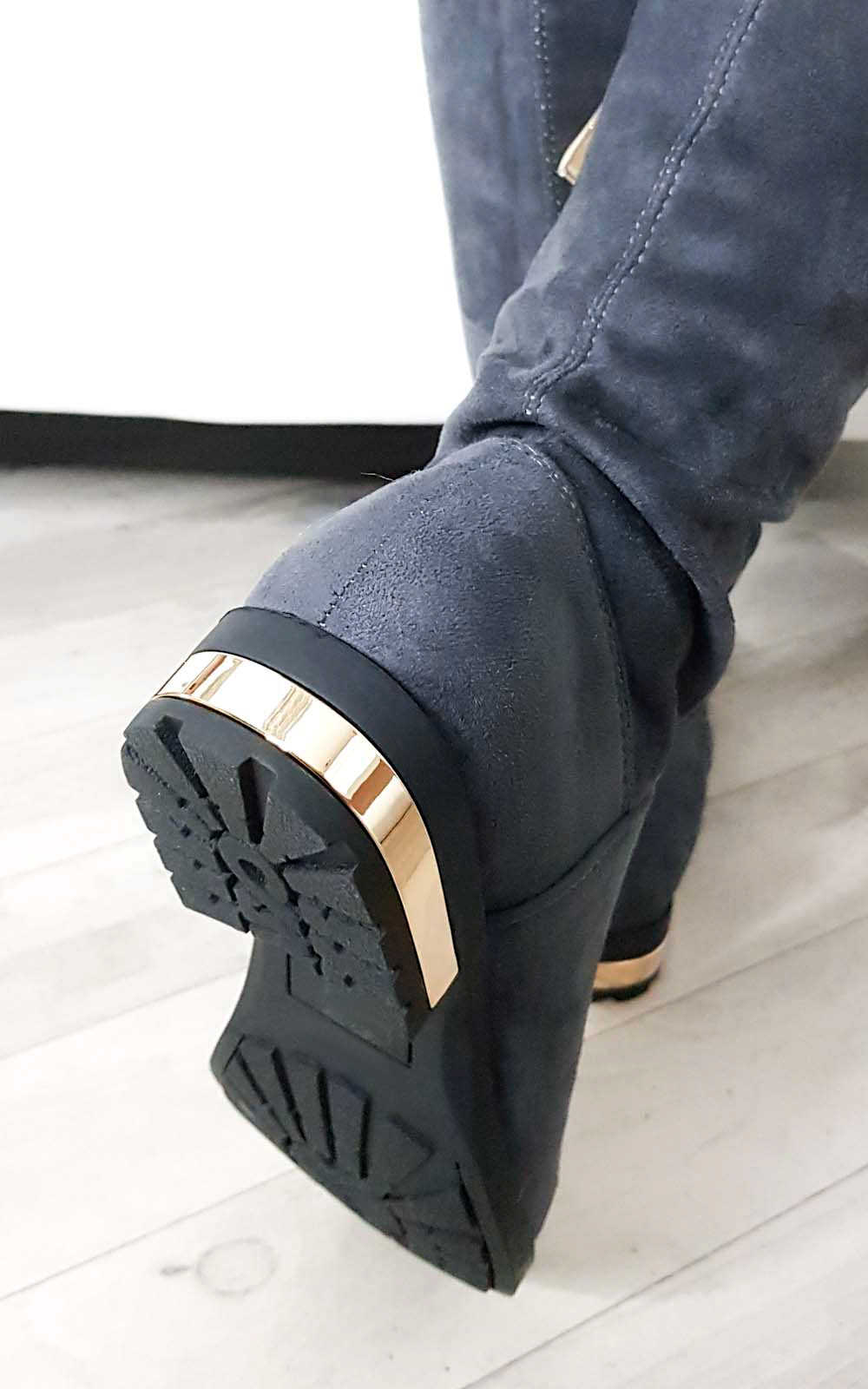 Carris Studded Faux Suede Fluffy Tassel Knee High Boots Thumbnail Carris Studded Faux Suede Fluffy Tassel Knee High Boots Thumbnail