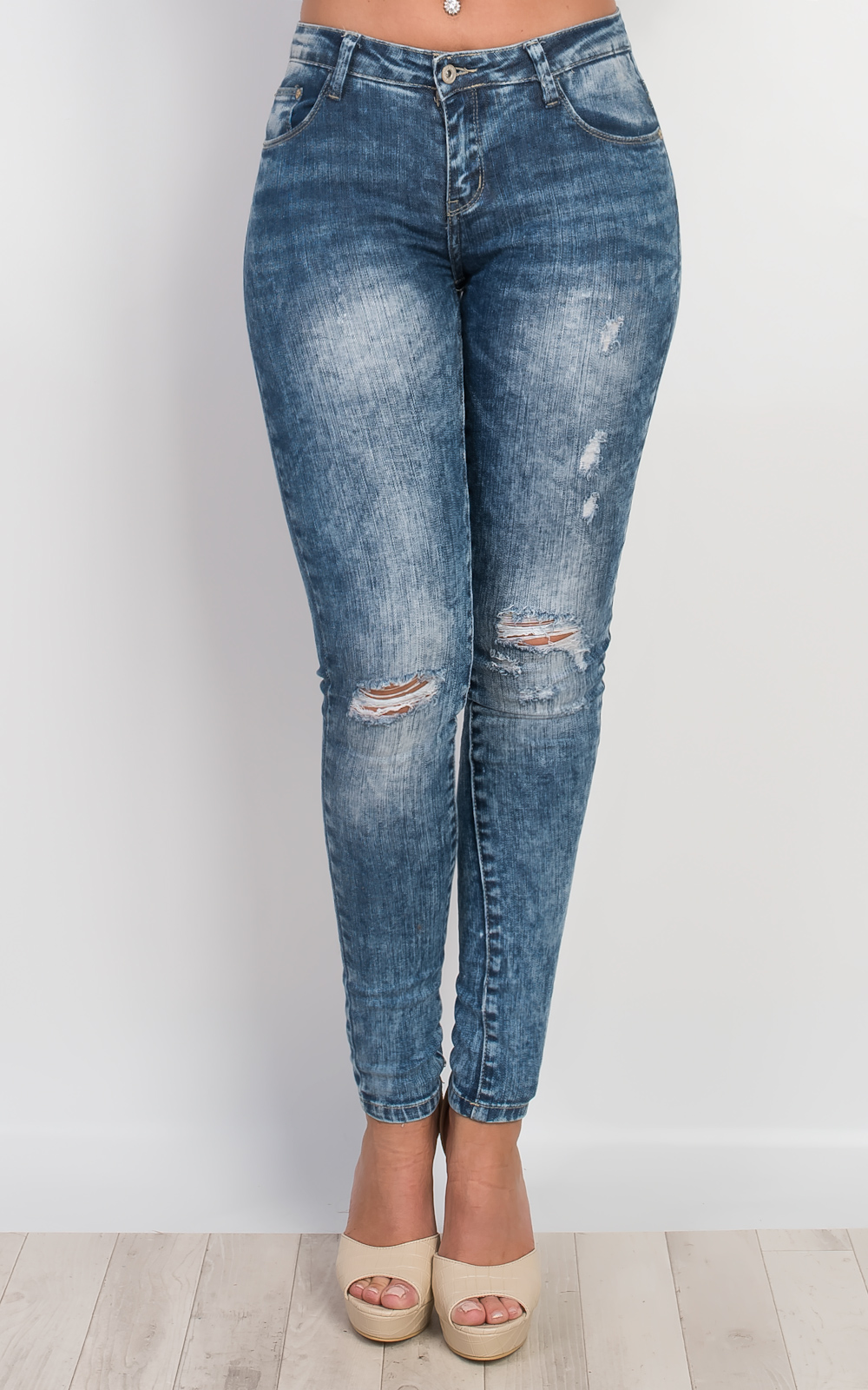 Jordan Distressed Skinny Jeans