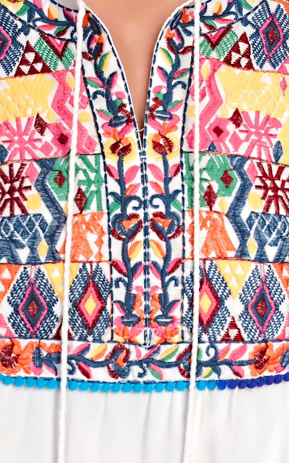 Abi Pattern Bright PomPom Shift Dress Thumbnail Abi Pattern Bright PomPom Shift Dress Thumbnail