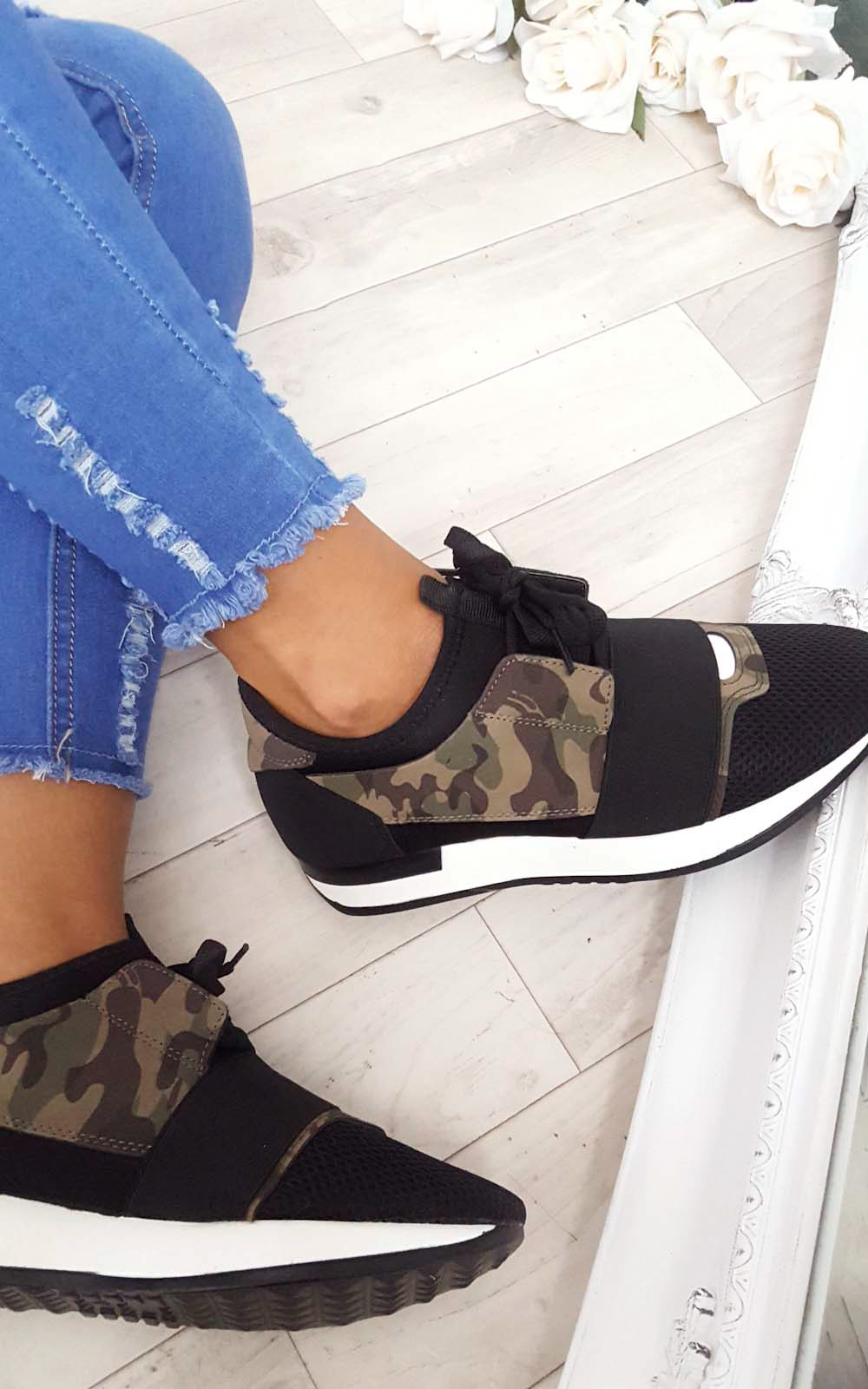 Bali Mesh Camo Two Toned Panel Trainers Thumbnail Bali Mesh Camo Two Toned Panel Trainers Thumbnail