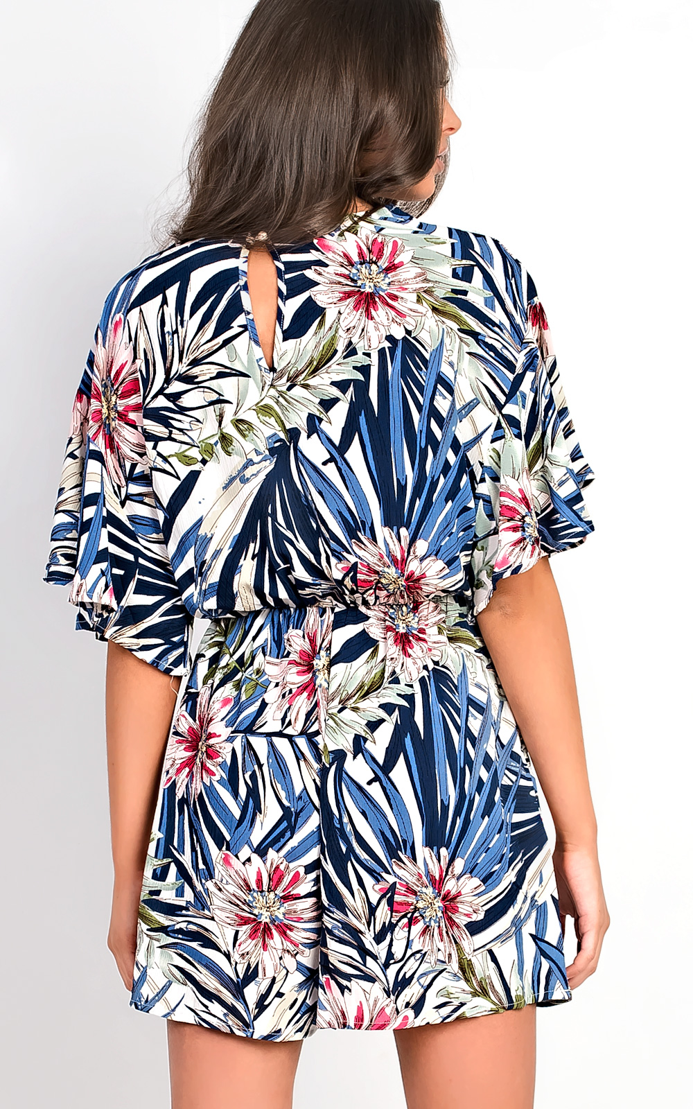 Cairo Crochet Floral Print Playsuit Thumbnail Cairo Crochet Floral Print Playsuit Thumbnail
