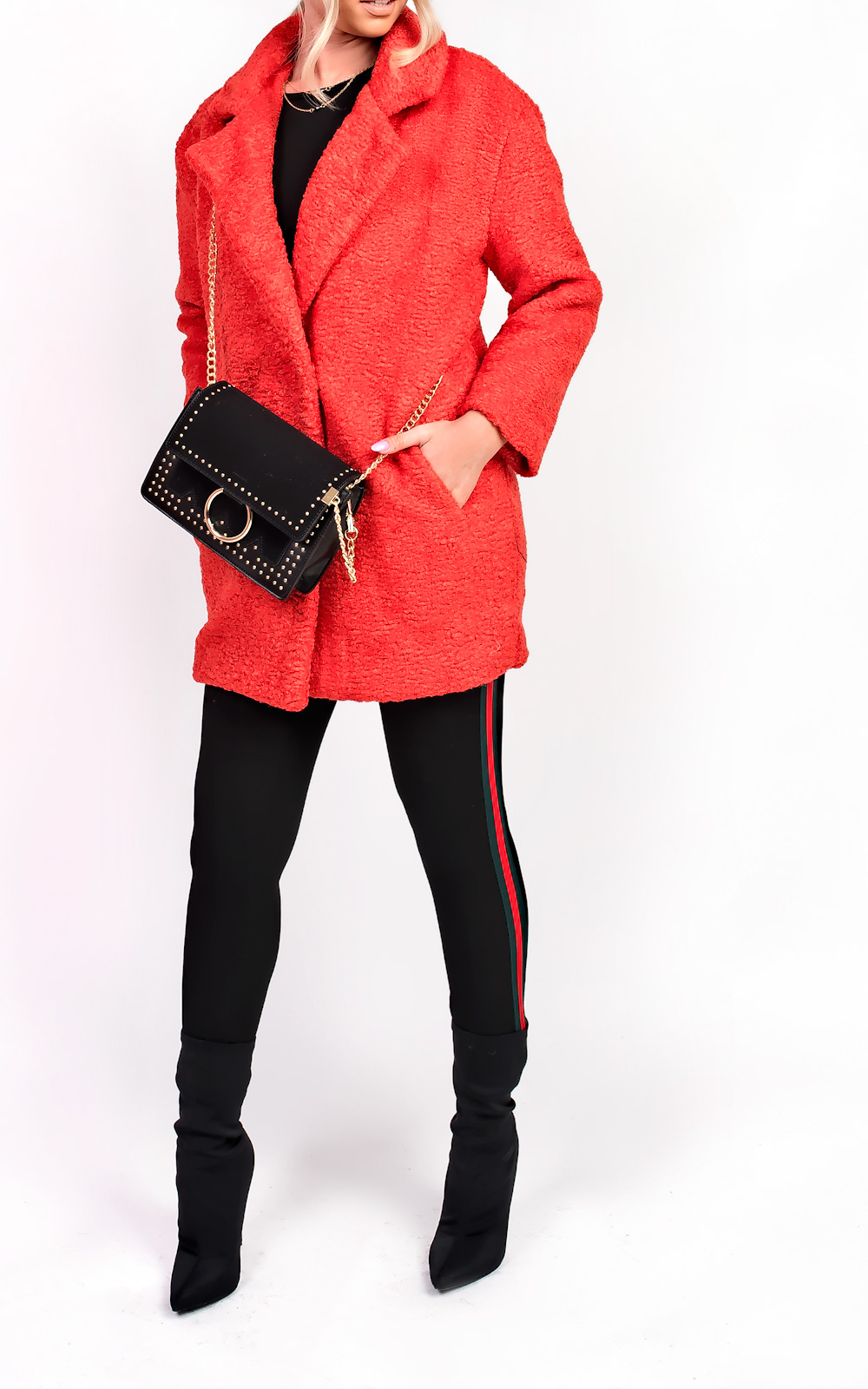 Kayli Boucle Collar Button Coat Thumbnail Kayli Boucle Collar Button Coat Thumbnail