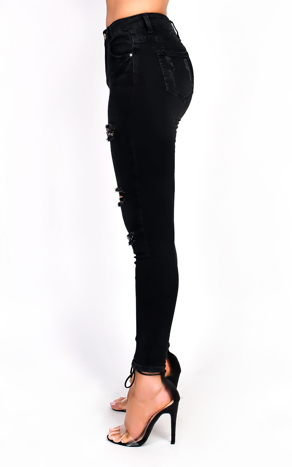 Everity Ripped Embellished Skinny Jeans Thumbnail Everity Ripped Embellished Skinny Jeans Thumbnail