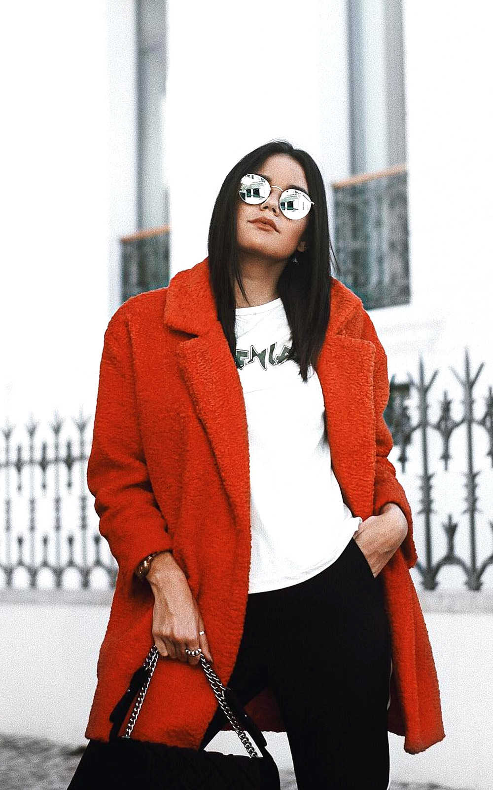 Kayli Boucle Collar Button Coat Kayli Boucle Collar Button Coat