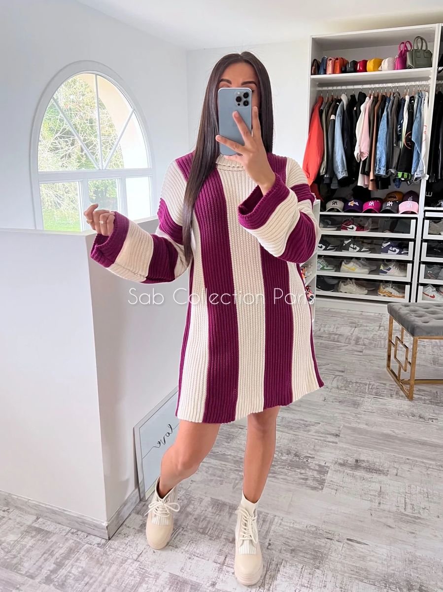 Stella Stripe High Neck Knitted Jumper Stella Stripe High Neck Knitted Jumper