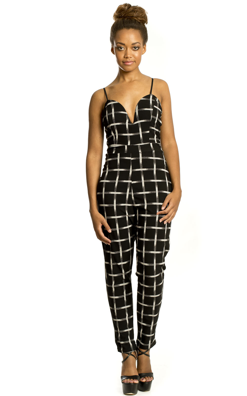 Rae Checked Jumpsuit