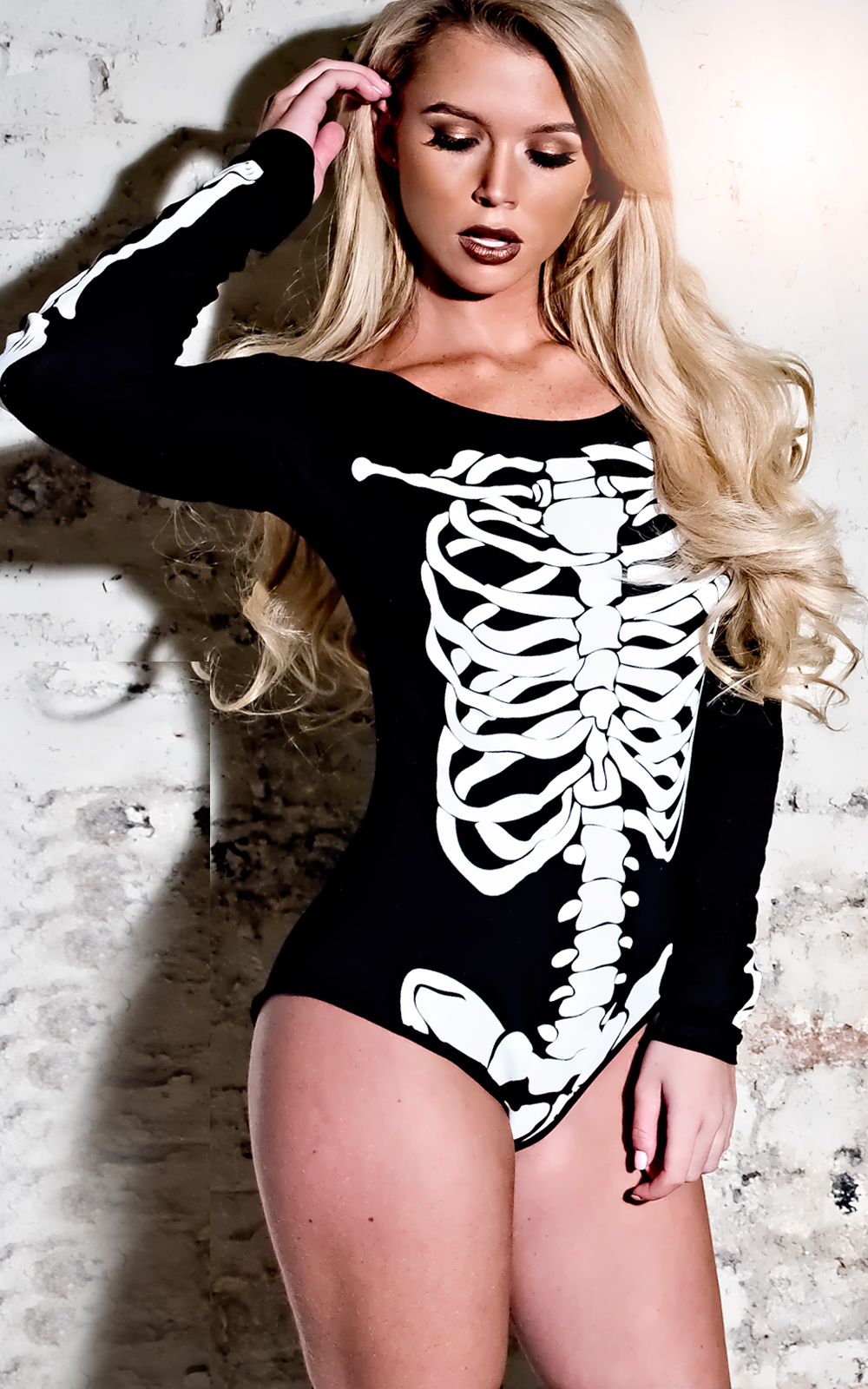Skeleton Fancy Dress Bodysuit Skeleton Fancy Dress Bodysuit