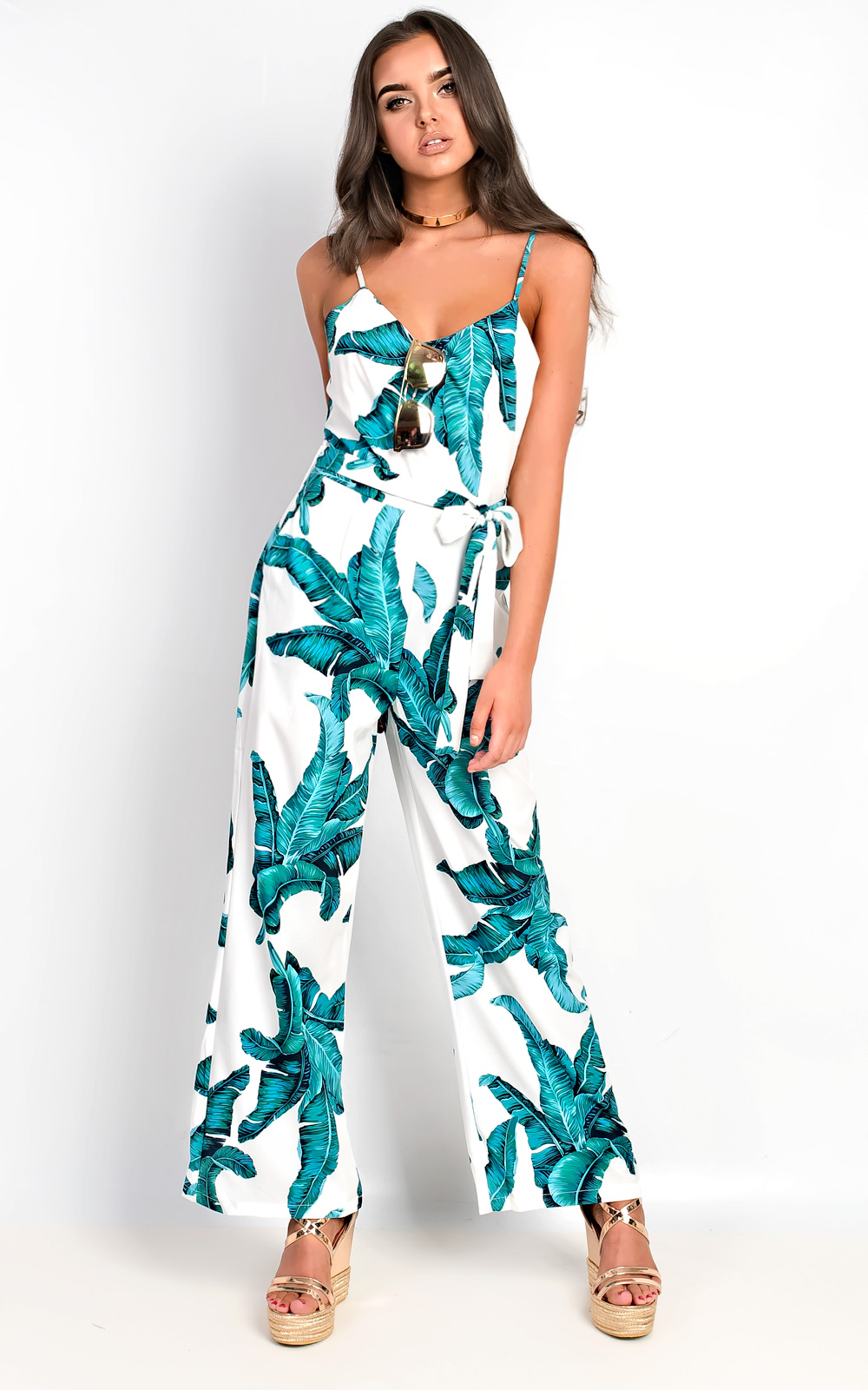 Trese Tropical Strappy Jumpsuit Thumbnail Trese Tropical Strappy Jumpsuit Thumbnail