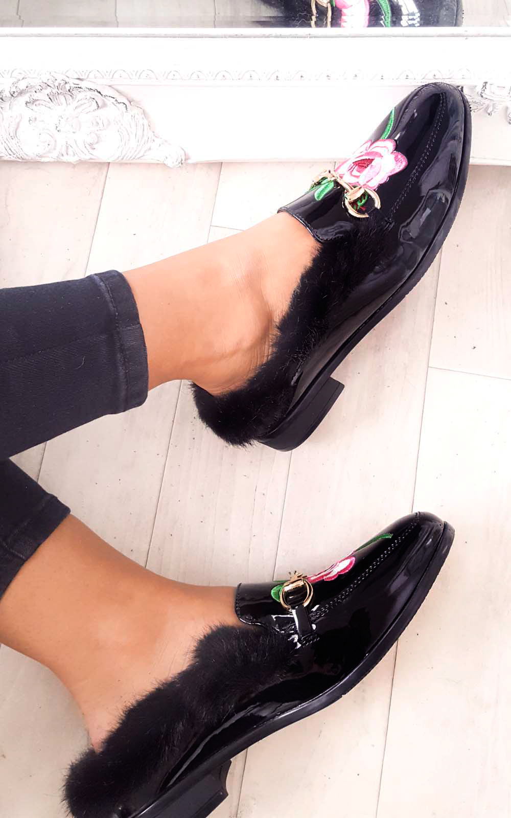 Rosanna Snaffle Front Fur Patent Pumps Thumbnail Rosanna Snaffle Front Fur Patent Pumps Thumbnail