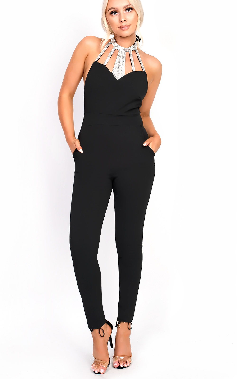 Cherri Slim Leg Embellished Jumpsuit Cherri Slim Leg Embellished Jumpsuit