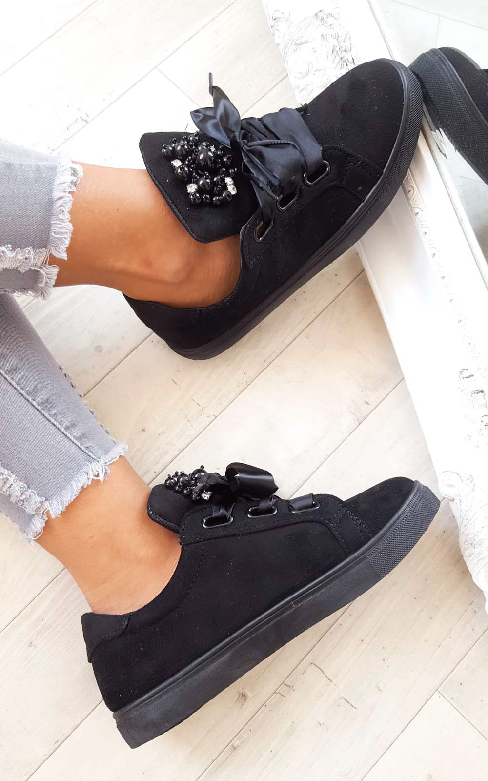 Amy Embellished Suede Trainers Thumbnail Amy Embellished Suede Trainers Thumbnail