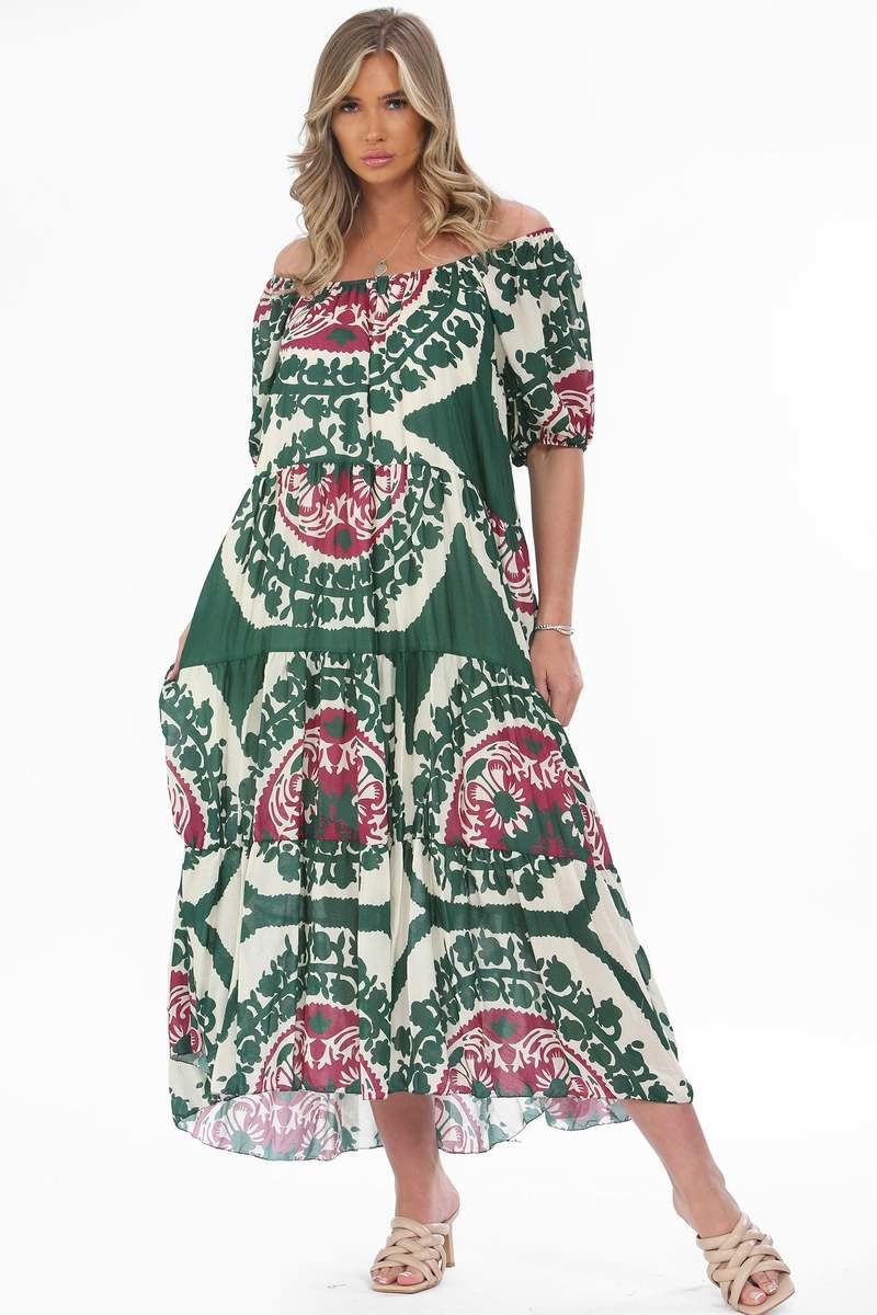 Erica Cotton Off Shoulder Maxi Dress