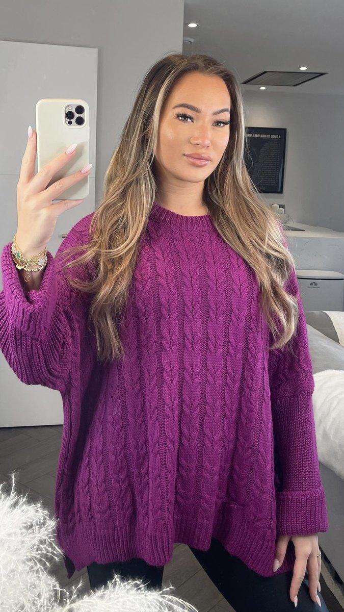 Astrid Knitted Jumper with Folded Sleeve Astrid Knitted Jumper with Folded Sleeve