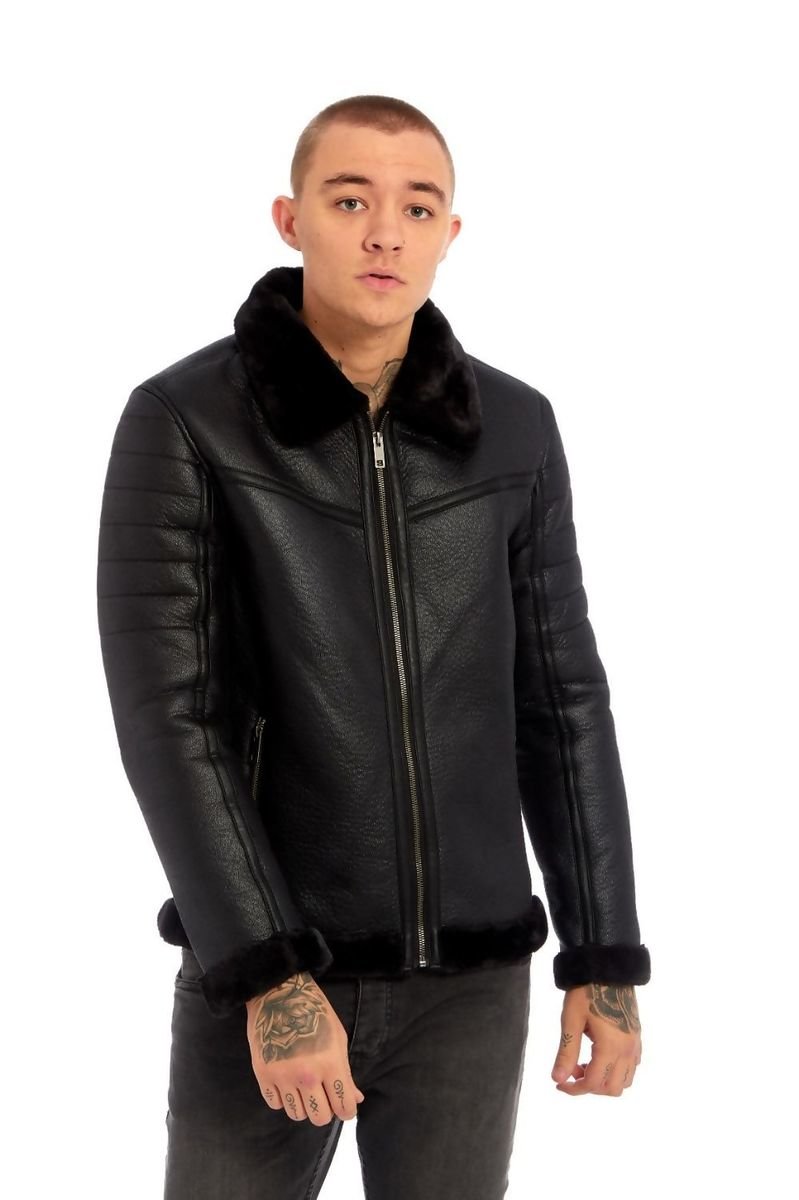 Sebastian Faux Suede Aviator Jacket Sebastian Faux Suede Aviator Jacket