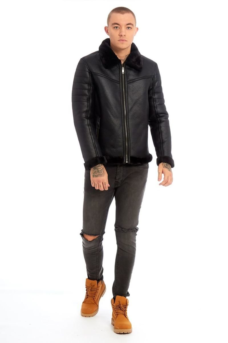 Sebastian Faux Suede Aviator Jacket Thumbnail Sebastian Faux Suede Aviator Jacket Thumbnail