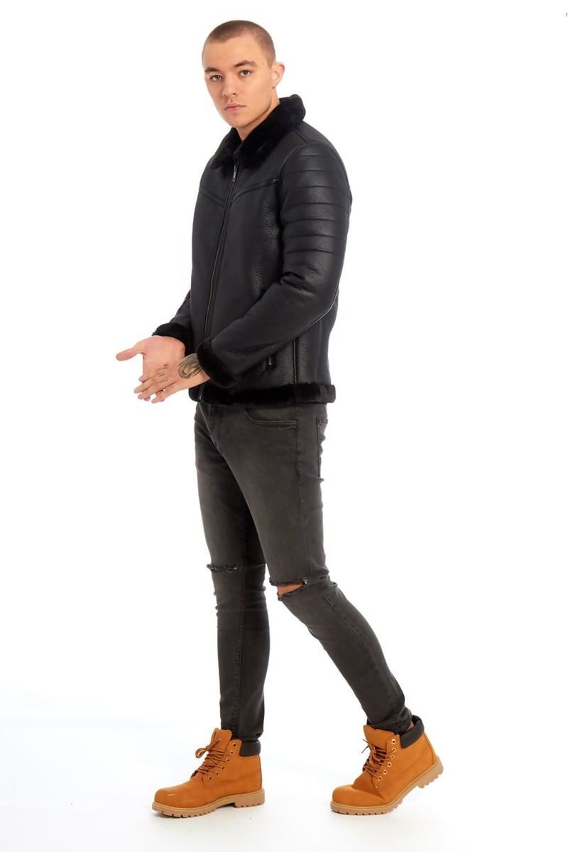 Sebastian Faux Suede Aviator Jacket Thumbnail Sebastian Faux Suede Aviator Jacket Thumbnail