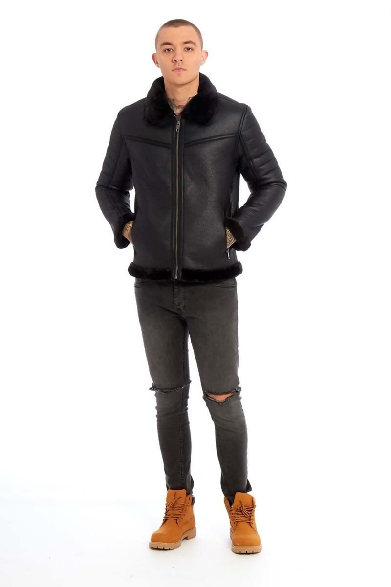 Sebastian Faux Suede Aviator Jacket Thumbnail Sebastian Faux Suede Aviator Jacket Thumbnail