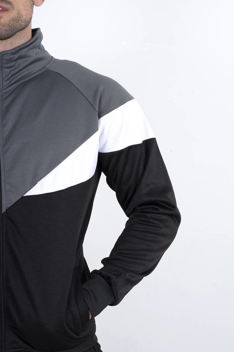 Cody Funnel Tracksuit With Colourblock Panel Detail Cody Funnel Tracksuit With Colourblock Panel Detail