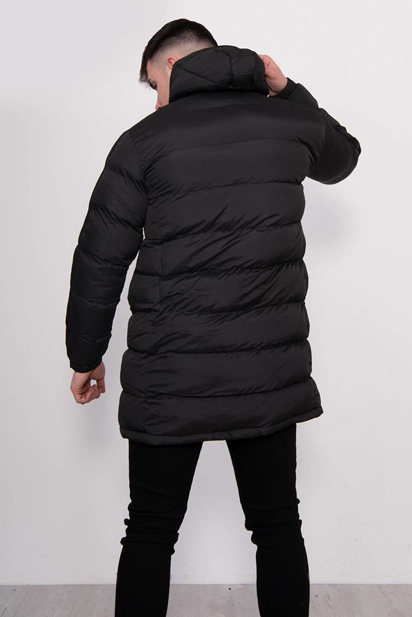 Aiden Hooded Longline Padded Coat Thumbnail