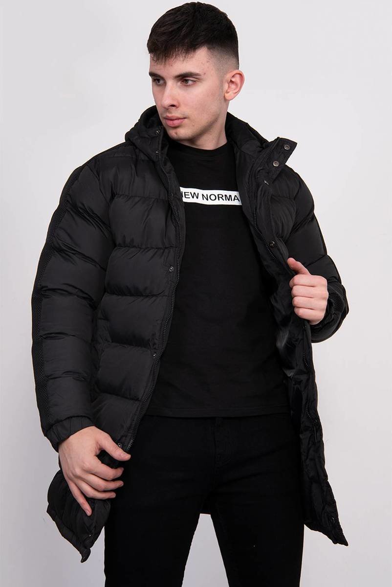 Aiden Hooded Longline Padded Coat